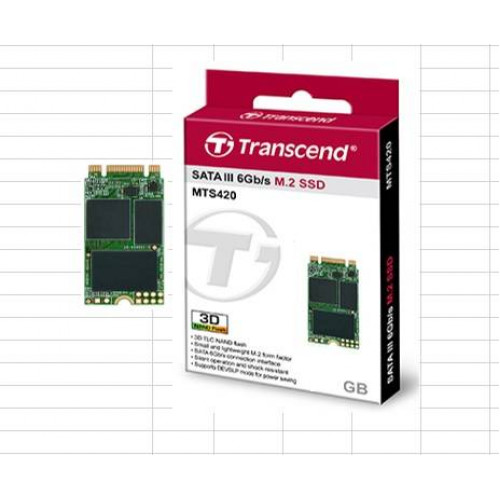 Твердотельный диск 120GB Transcend MTS420, 3D NAND, M.2, SATA III [R/W - 560/500 MB/s]